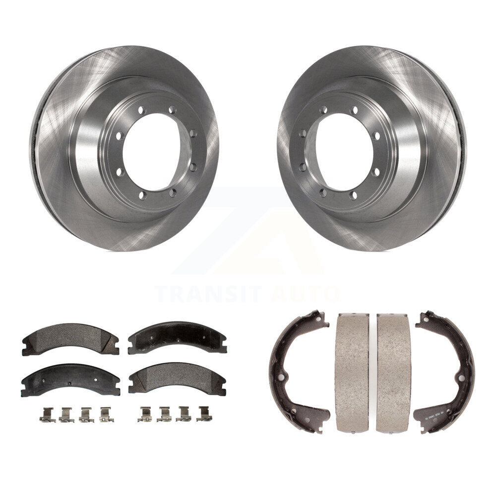 Kit de chaussures de stationnement avec plaquettes semi-métalliques, Rotors à disque arrière, pour Ford E-450 Super Duty