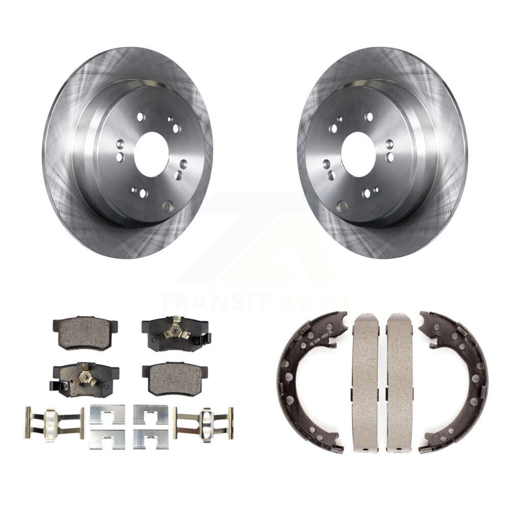 Kit de plaquettes semi-métalliques et de chaussures de stationnement, Rotors à disque arrière, pour Honda CR-V Acura RD