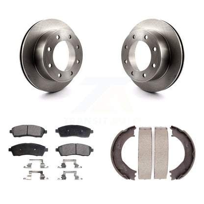 Kit de chaussures de stationnement à plaquettes semi-métalliques, Rotors à disque arrière, pour Ford F-350 Super Duty