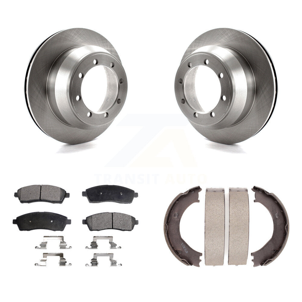 Kit de chaussures de stationnement à plaquettes semi-métalliques, Rotors à disque arrière, pour Ford F-350 Super Duty