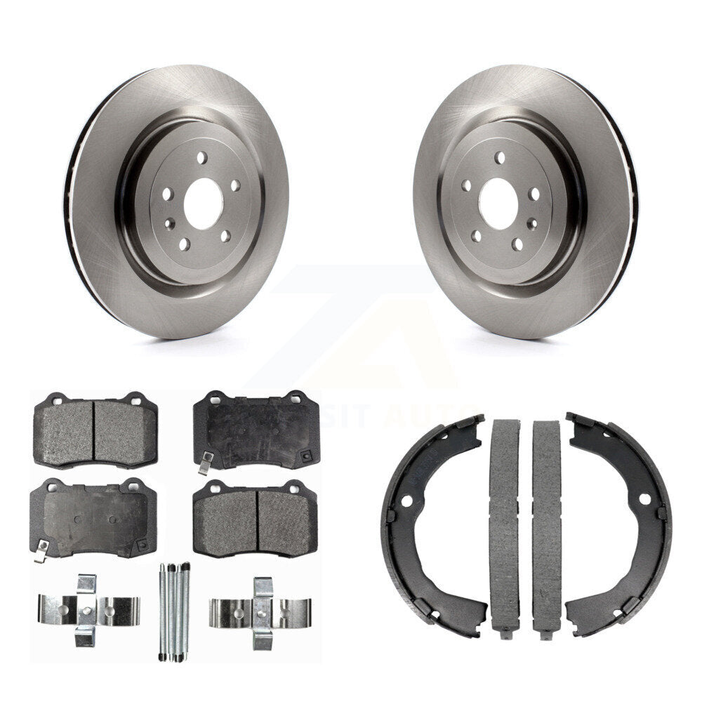 Kit de plaquettes semi-métalliques et de chaussures de stationnement, Rotors à disque arrière, pour Chevrolet Camaro CT