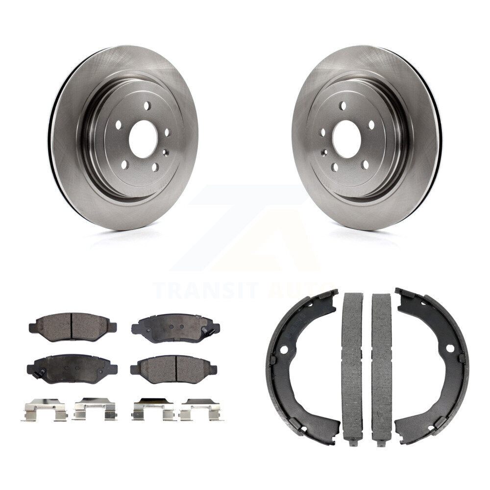 Kit de plaquettes semi-métalliques et de patins de frein de stationnement, Rotors à disque arrière, pour Cadillac CT3