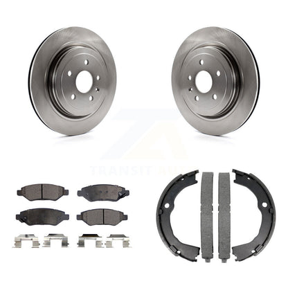Kit de plaquettes semi-métalliques et de patins de frein de stationnement, Rotors à disque arrière, pour Cadillac CT3