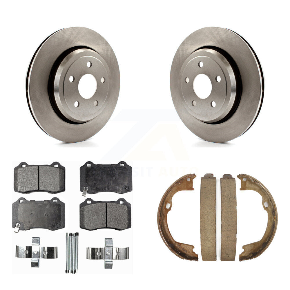 Kit de plaquettes semi-métalliques et de chaussures de stationnement pour rotors de disque arrière, pour Jeep Grand Cherokee