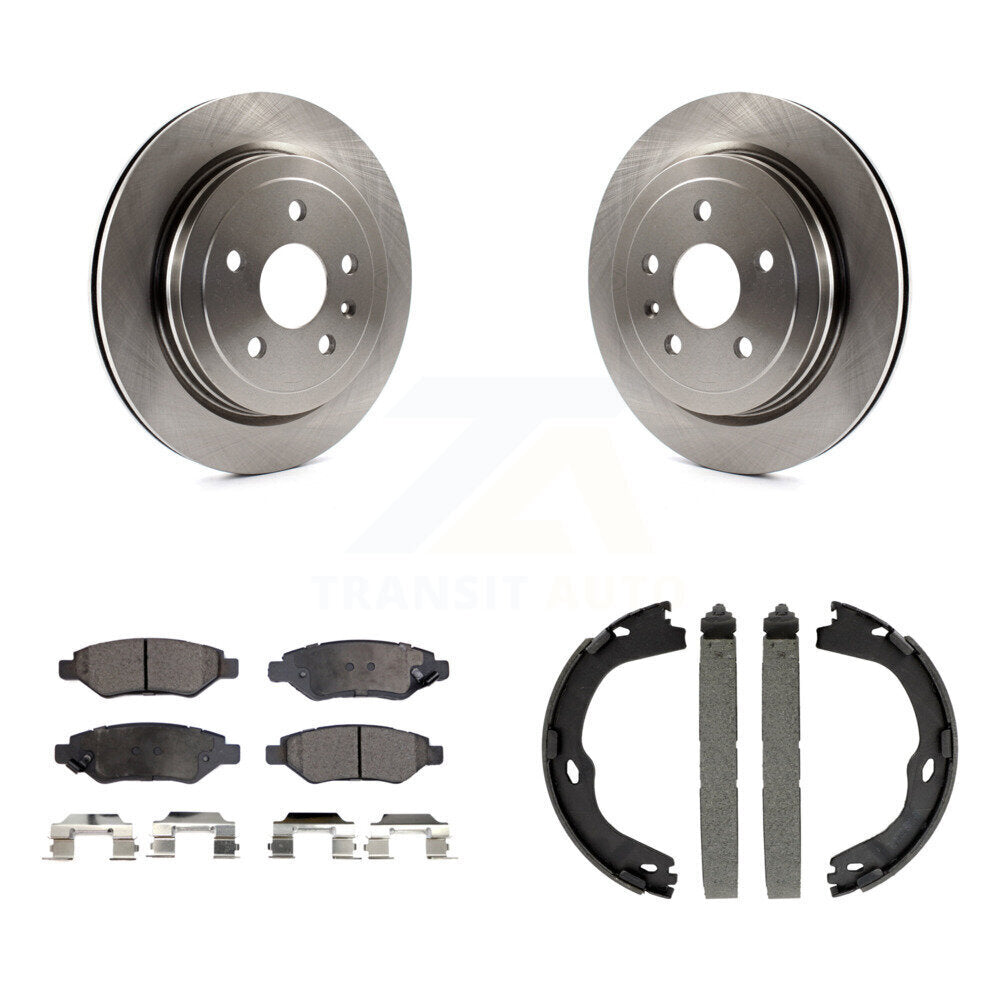 Kit de plaquettes semi-métalliques et de patins de frein de stationnement, Rotors à disque arrière, pour Cadillac CT3