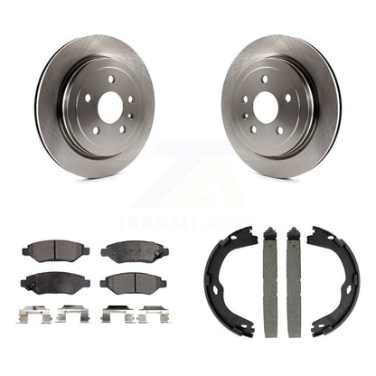 Kit de plaquettes semi-métalliques et de patins de frein de stationnement, Rotors à disque arrière, pour Cadillac CT3