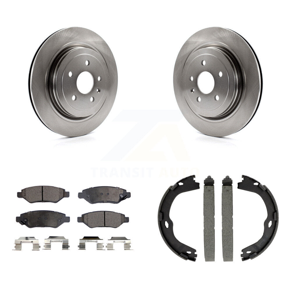 Kit de plaquettes semi-métalliques et de patins de frein de stationnement, Rotors à disque arrière, pour Cadillac CT3