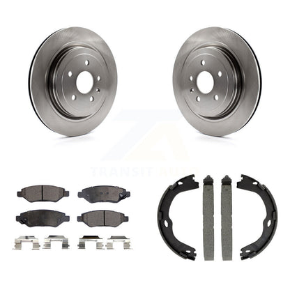 Kit de plaquettes semi-métalliques et de patins de frein de stationnement, Rotors à disque arrière, pour Cadillac CT3
