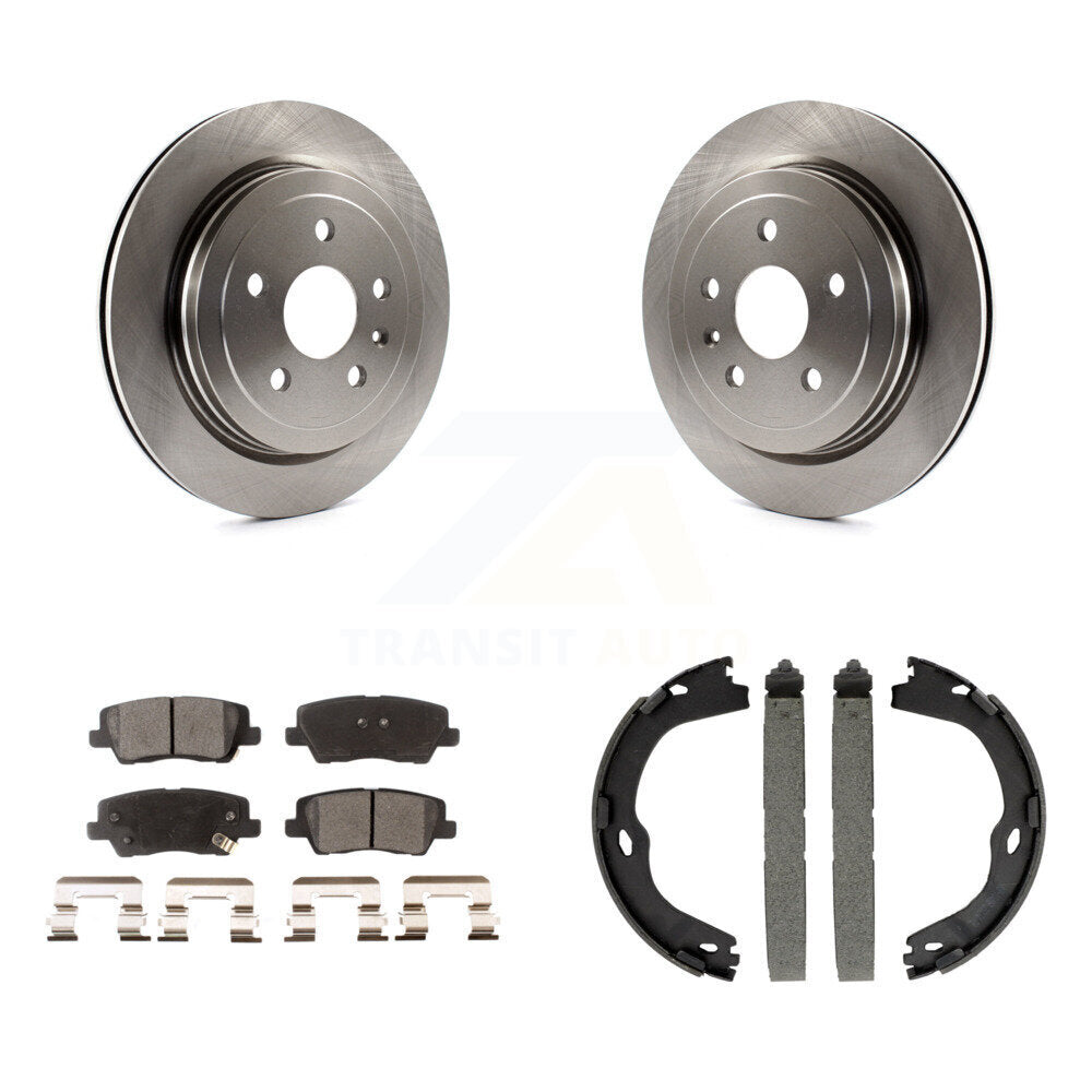 Kit de plaquettes semi-métalliques et de patins de frein de stationnement, Rotors à disque arrière, pour Cadillac CT3