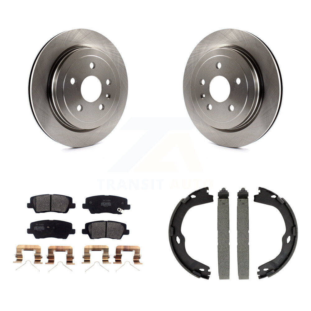 Kit de plaquettes semi-métalliques et de patins de frein de stationnement, Rotors à disque arrière, pour Cadillac CT3