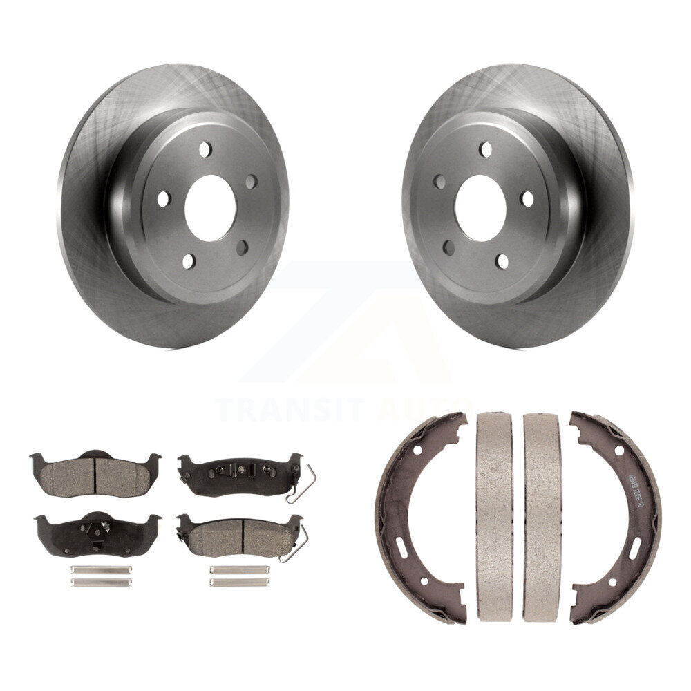 Kit de plaquettes semi-métalliques et de chaussures de stationnement pour rotors de disque arrière, pour Jeep Grand Cherokee