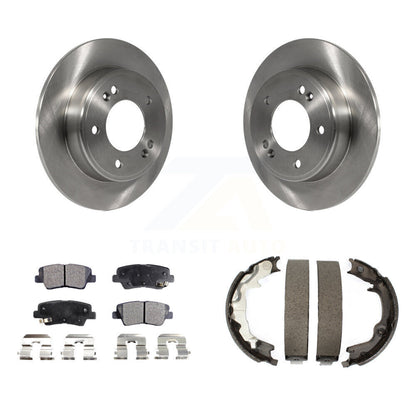 Kit de plaquettes semi-métalliques et de chaussures de stationnement pour rotors de disque arrière, pour Kia Forte Koup 2014