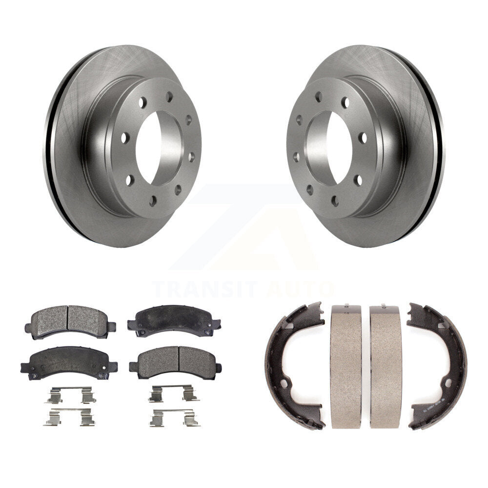 Kit de plaquettes semi-métalliques et de chaussures de stationnement, Rotors à disque arrière, pour Chevrolet GMC Savan