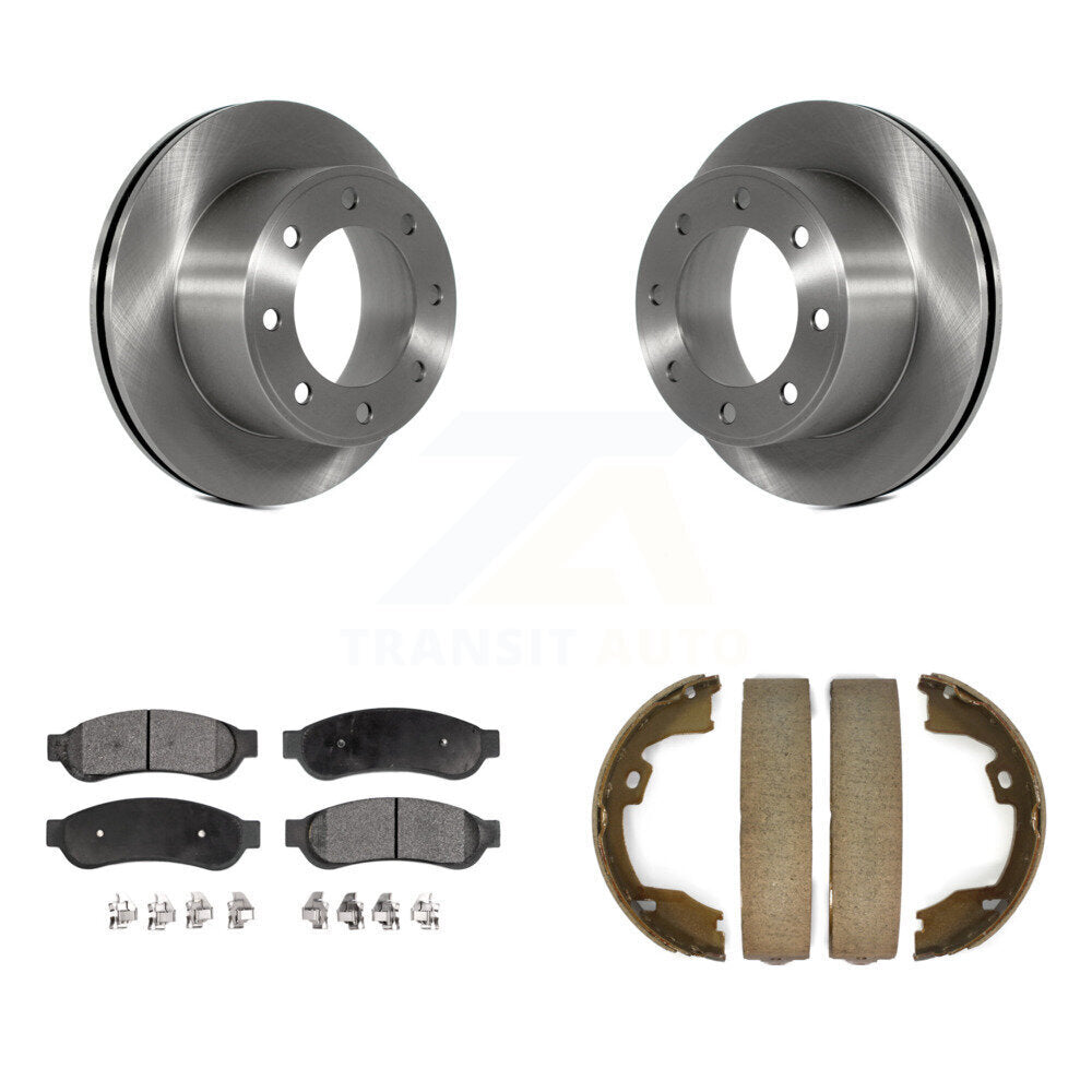 Kit de chaussures de stationnement à plaquettes semi-métalliques, Rotors à disque arrière, pour Ford F-350 Super Duty