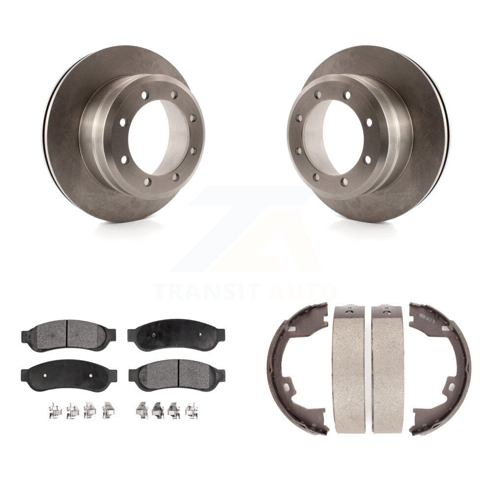 Kit de chaussures de stationnement à plaquettes semi-métalliques, Rotors à disque arrière, pour Ford F-350 Super Duty