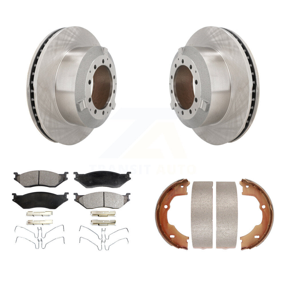 Kit de chaussures de stationnement avec plaquettes semi-métalliques, Rotors à disque arrière, pour Ford F-450 Super Duty