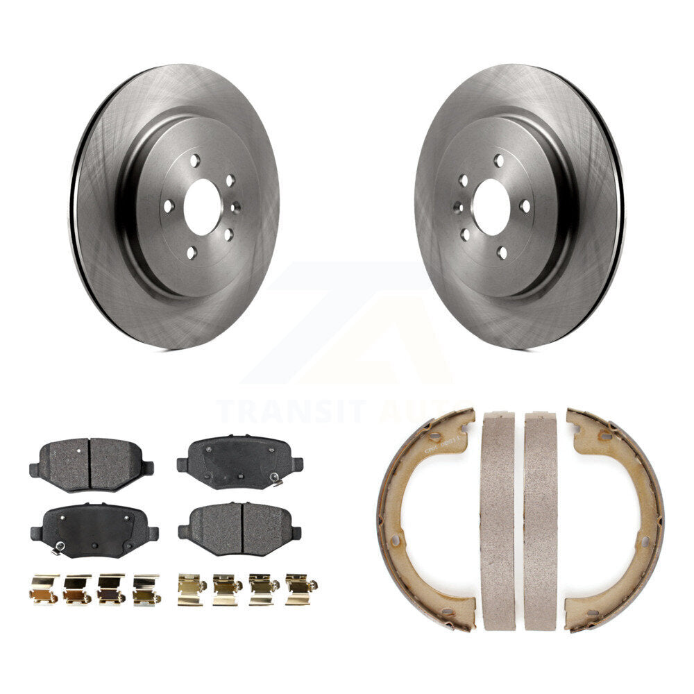 Kit de plaquettes semi-métalliques et de patins de frein de stationnement pour rotors de disque arrière, pour Lincoln MKT