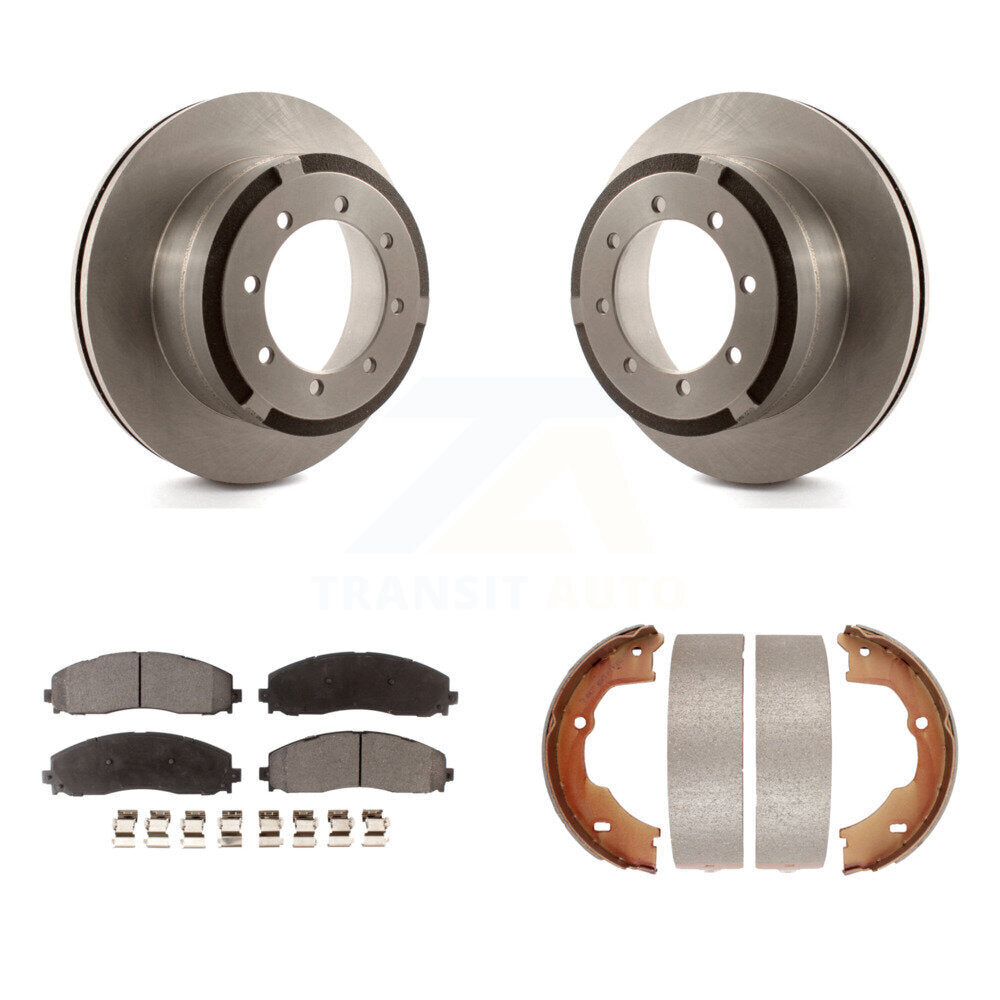 Kit de chaussures de stationnement avec plaquettes semi-métalliques, Rotors à disque arrière, pour Ford F-450 Super Duty