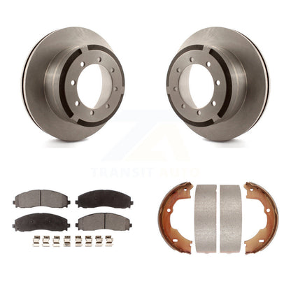 Kit de chaussures de stationnement avec plaquettes semi-métalliques, Rotors à disque arrière, pour Ford F-450 Super Duty