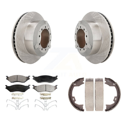 Kit de chaussures de stationnement avec plaquettes semi-métalliques, Rotors à disque arrière, pour Ford F-450 Super Duty
