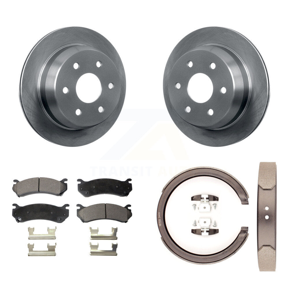 Kit de plaquettes semi-métalliques et de patins de frein de stationnement pour rotors de disque arrière K8F-104606