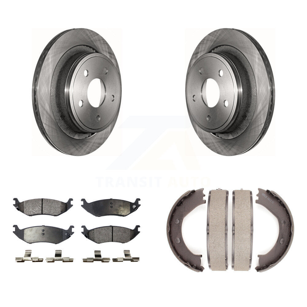 Kit de plaquettes semi-métalliques et de freins de stationnement, Rotors à disque arrière, pour Dodge Ram 150