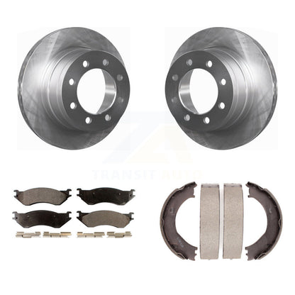 Kit de plaquettes semi-métalliques et de chaussures de stationnement, Rotors à disque arrière, pour Dodge Ram 2500 3500