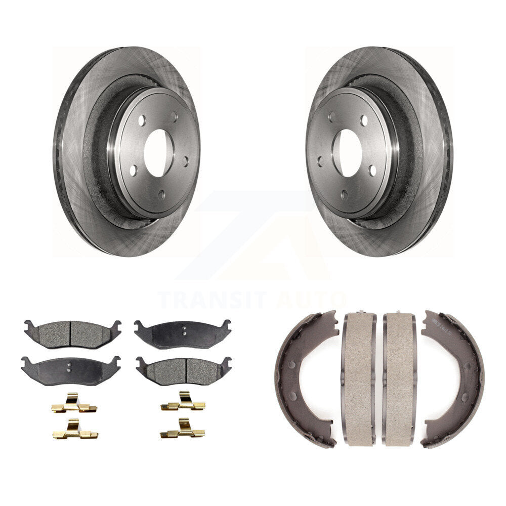 Kit de chaussures de stationnement à plaquettes semi-métalliques, Rotors à disque arrière, pour Dodge Ram 1500 Durang
