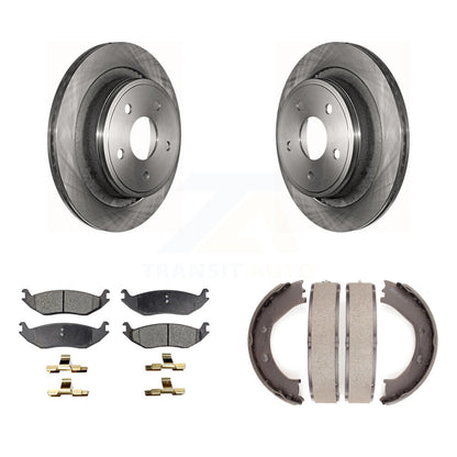 Kit de chaussures de stationnement à plaquettes semi-métalliques, Rotors à disque arrière, pour Dodge Ram 1500 Durang