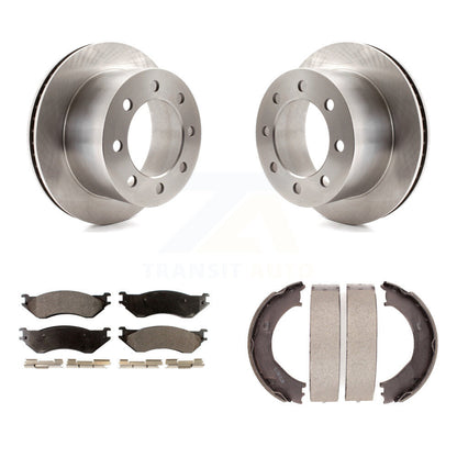 Kit de plaquettes semi-métalliques et de chaussures de stationnement, Rotors à disque arrière, pour Dodge Ram 2500 3500