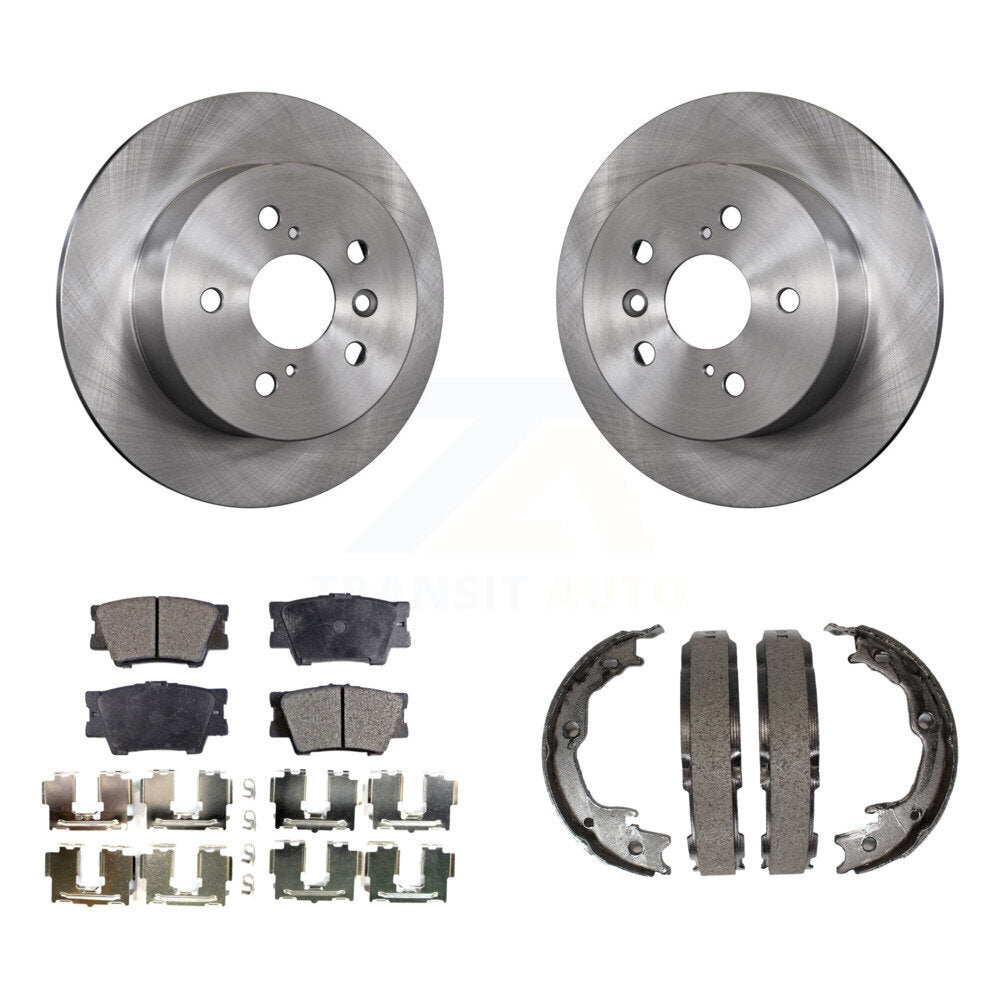 Kit de plaquettes semi-métalliques et de chaussures de stationnement, Rotors à disque arrière, pour Toyota Camry Lexu