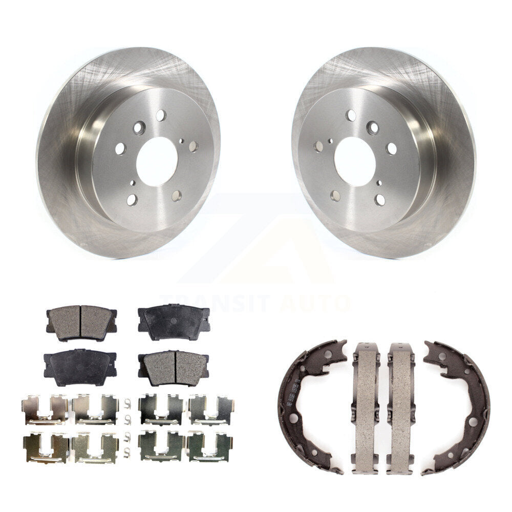Kit de plaquettes semi-métalliques et de patins de frein de stationnement, Rotors à disque arrière, pour Toyota Camr
