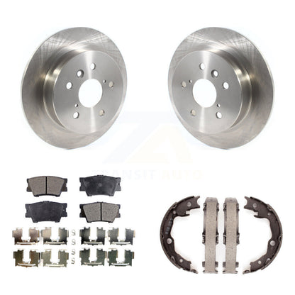 Kit de plaquettes semi-métalliques et de patins de frein de stationnement, Rotors à disque arrière, pour Toyota Camr