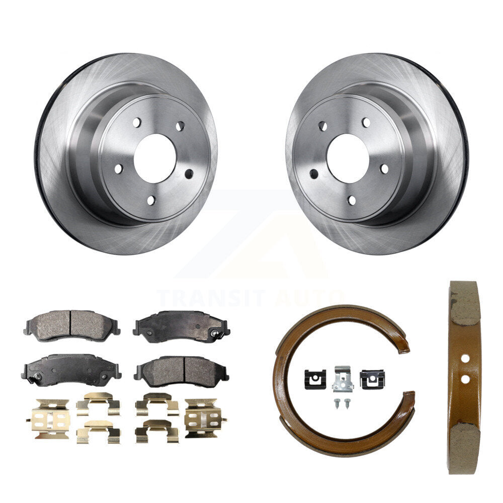 Kit de plaquettes semi-métalliques et de chaussures de stationnement, Rotors à disque arrière, pour Chevrolet GMC Blaze