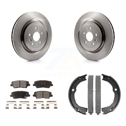 Kit de plaquettes semi-métalliques et de patins de frein de stationnement, Rotors à disque arrière, pour Cadillac CT3