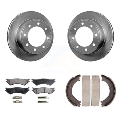 Kit de chaussures de stationnement avec plaquettes semi-métalliques, Rotors à disque arrière, pour Ford E-350 Super Duty