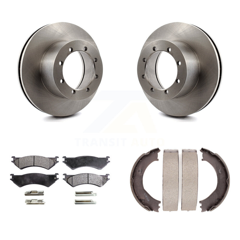 Kit de chaussures de stationnement avec plaquettes semi-métalliques, Rotors à disque arrière, pour Ford E-350 Super Duty