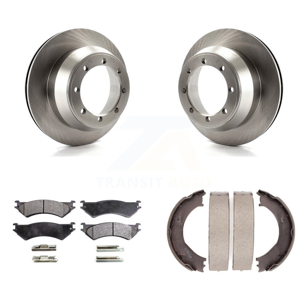 Kit de chaussures de stationnement avec plaquettes semi-métalliques, Rotors à disque arrière, pour Ford E-350 Super Duty