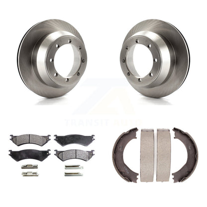Kit de chaussures de stationnement avec plaquettes semi-métalliques, Rotors à disque arrière, pour Ford E-350 Super Duty