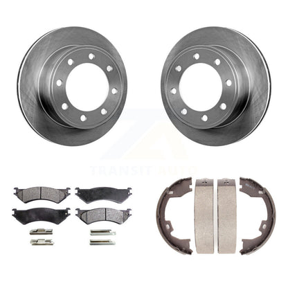 Kit de chaussures de stationnement avec plaquettes semi-métalliques, Rotors à disque arrière, pour Ford E-350 Super Duty