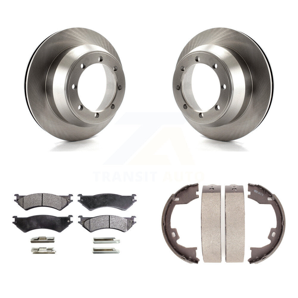 Kit de chaussures de stationnement avec plaquettes semi-métalliques, Rotors à disque arrière, pour Ford E-350 Super Duty