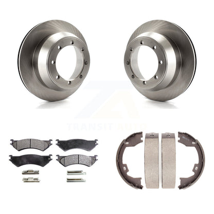Kit de chaussures de stationnement avec plaquettes semi-métalliques, Rotors à disque arrière, pour Ford E-350 Super Duty