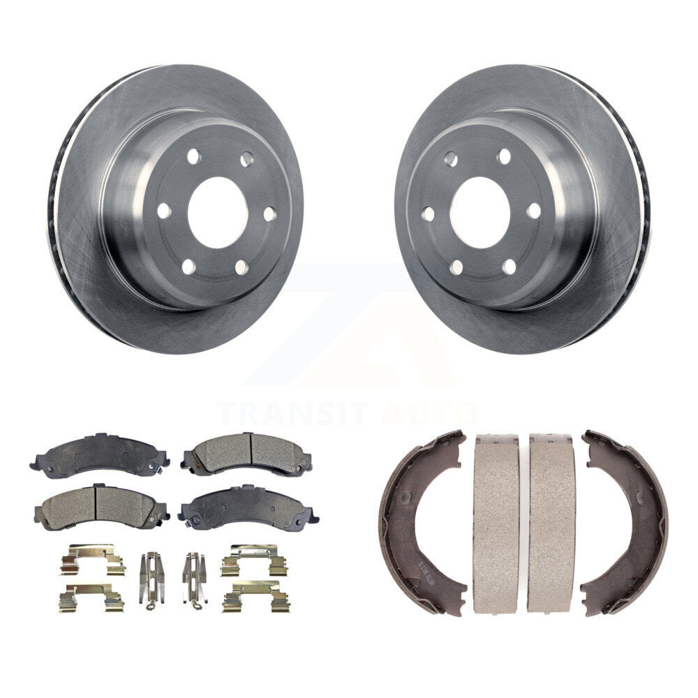 Kit de plaquettes semi-métalliques et de chaussures de stationnement, Rotors à disque arrière, pour Chevrolet Silverado