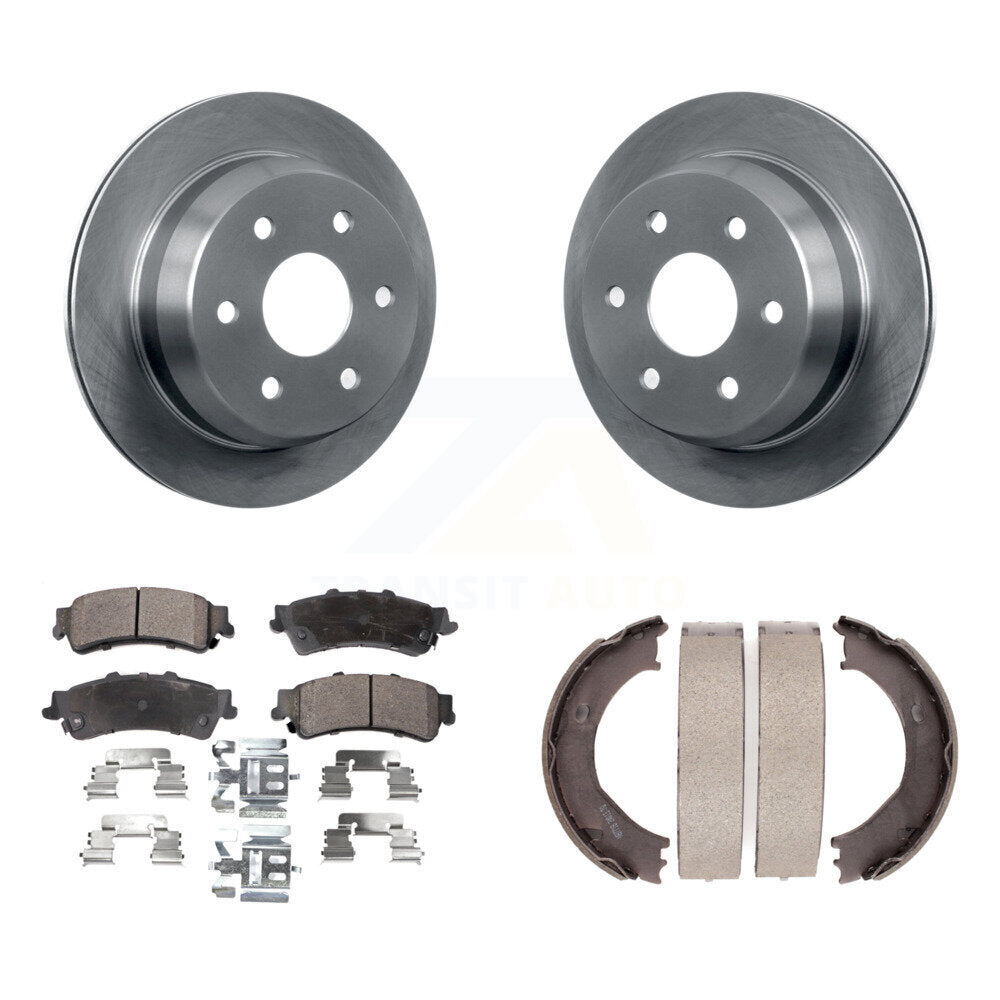 Kit de plaquettes semi-métalliques et de chaussures de stationnement, Rotors à disque arrière, pour Chevrolet Silverado