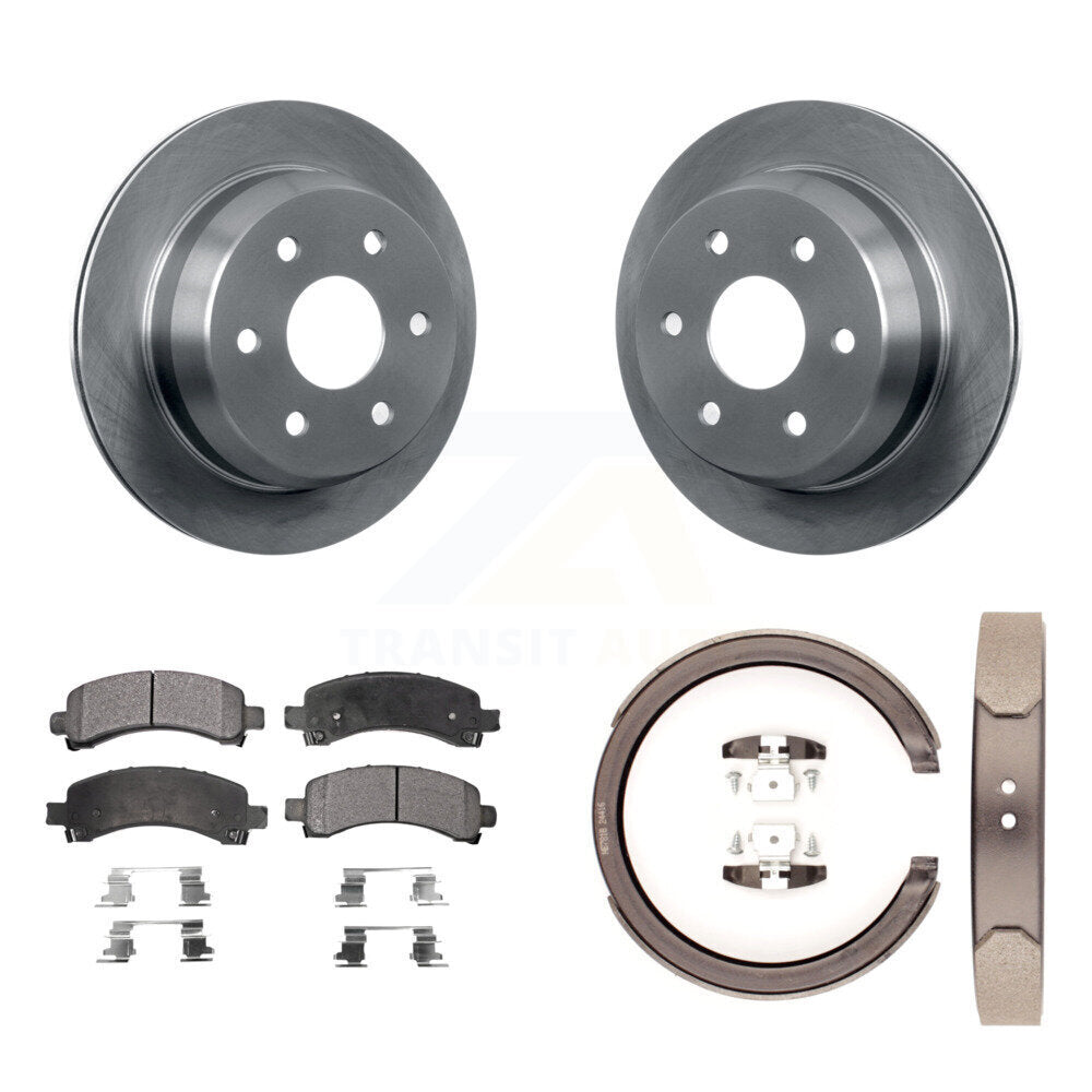 Kit de plaquettes semi-métalliques et de chaussures de stationnement pour disques arrière, Rotors, pour Chevrolet Avalanche
