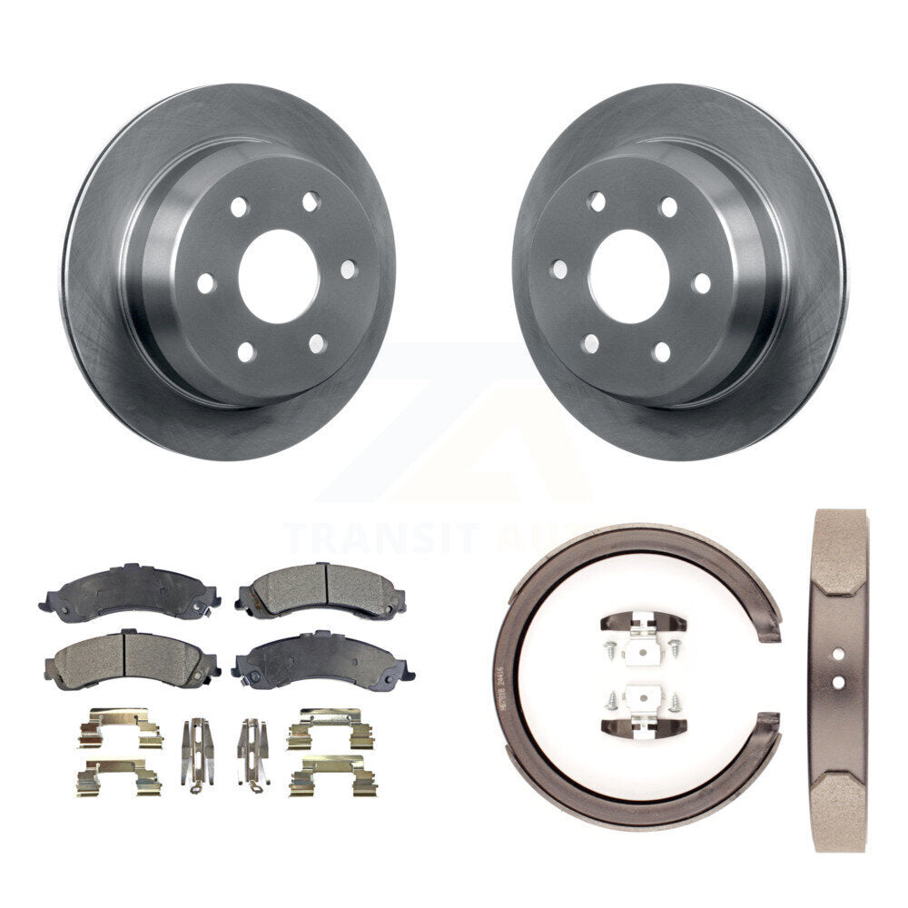 Kit de plaquettes semi-métalliques et de patins de frein de stationnement pour rotors de disque arrière K8F-104667