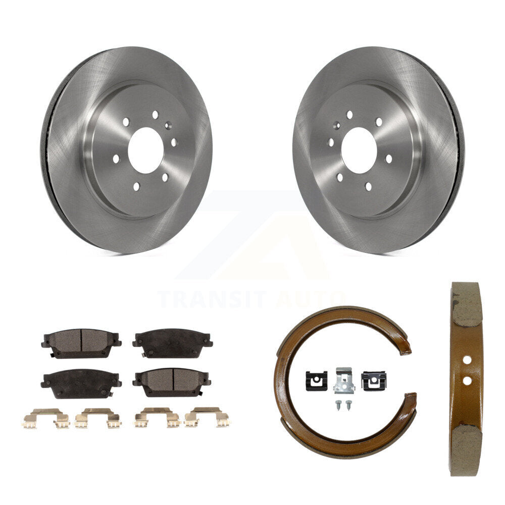 Kit de plaquettes semi-métalliques et de patins de frein de stationnement, Rotors à disque arrière, pour Cadillac SR