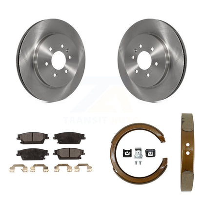 Kit de plaquettes semi-métalliques et de patins de frein de stationnement, Rotors à disque arrière, pour Cadillac SR