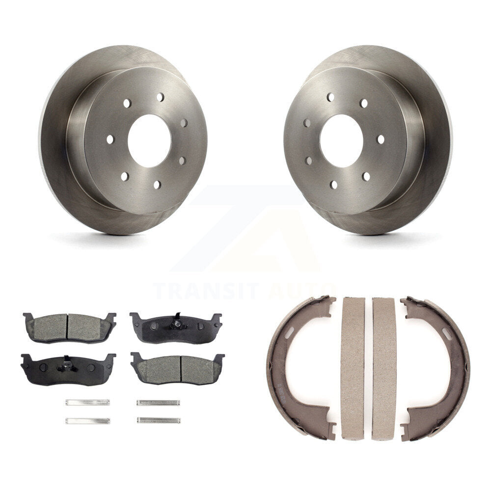 Kit de patins de frein de stationnement, Rotors à disque arrière, plaquettes semi-métalliques, pour Ford F-150 F-25