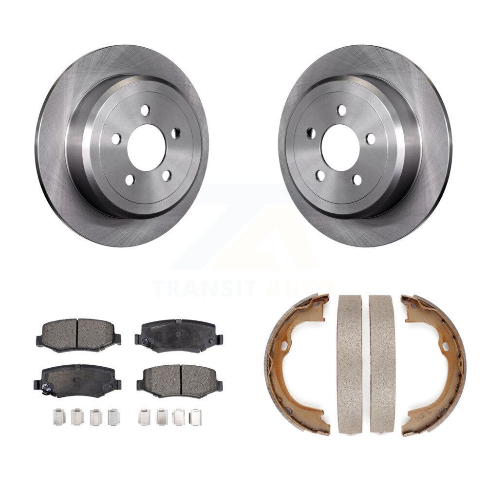 Kit de plaquettes semi-métalliques et de chaussures de stationnement pour rotors de disque arrière, pour Jeep Liberty Dodg